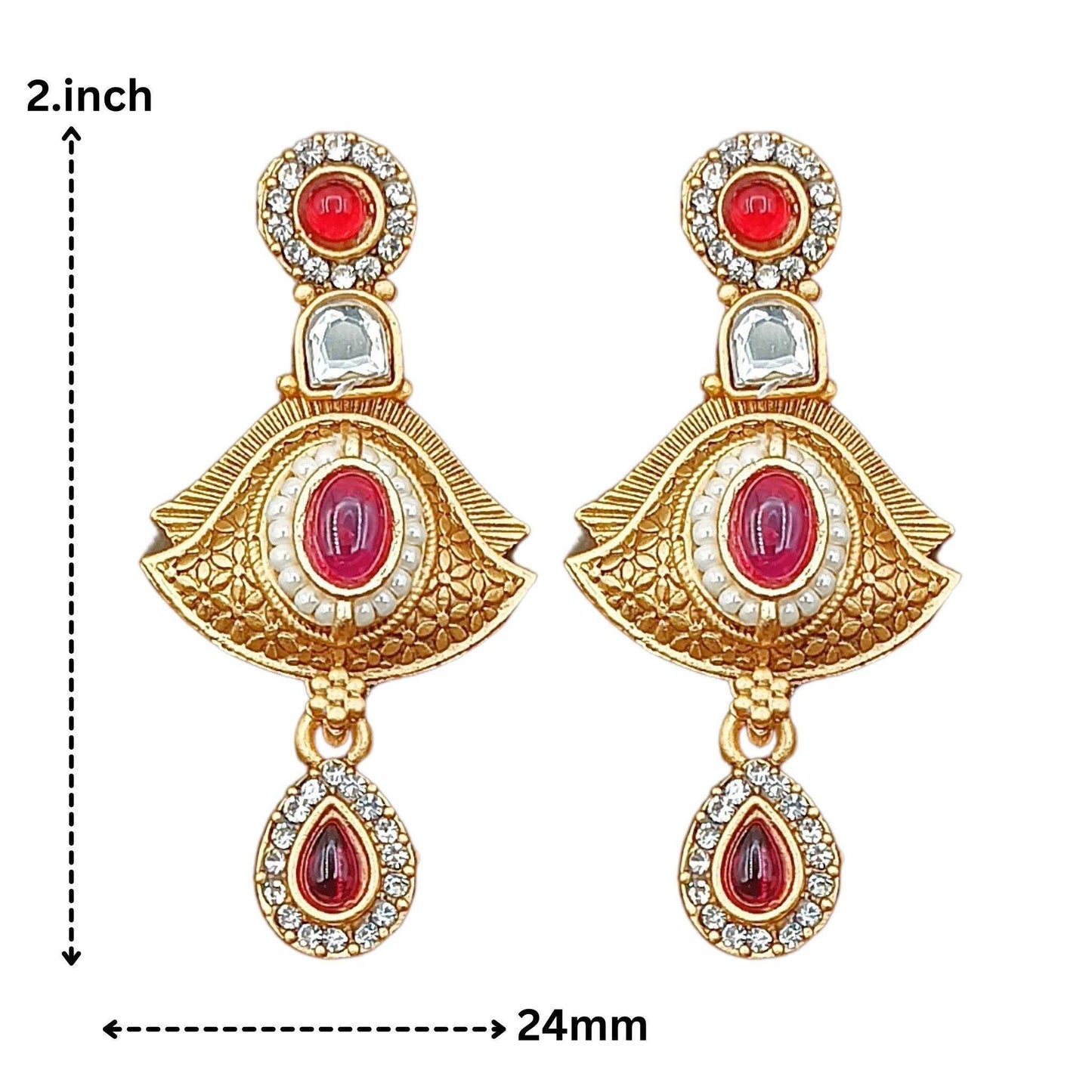 Mehak Rajputi Meenakari Necklace Set - Nandai Jewels