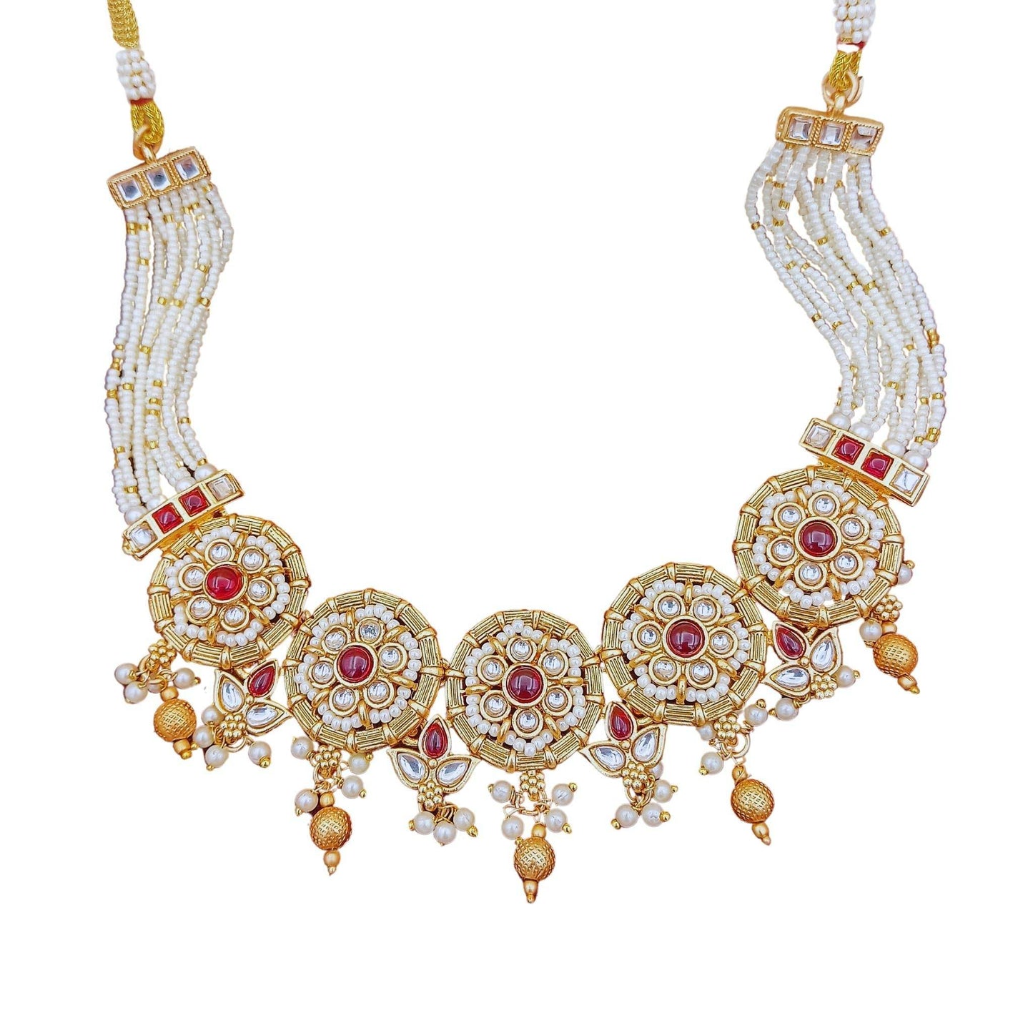 Mohini Rajwadi Necklace Set - Nandai Jewels