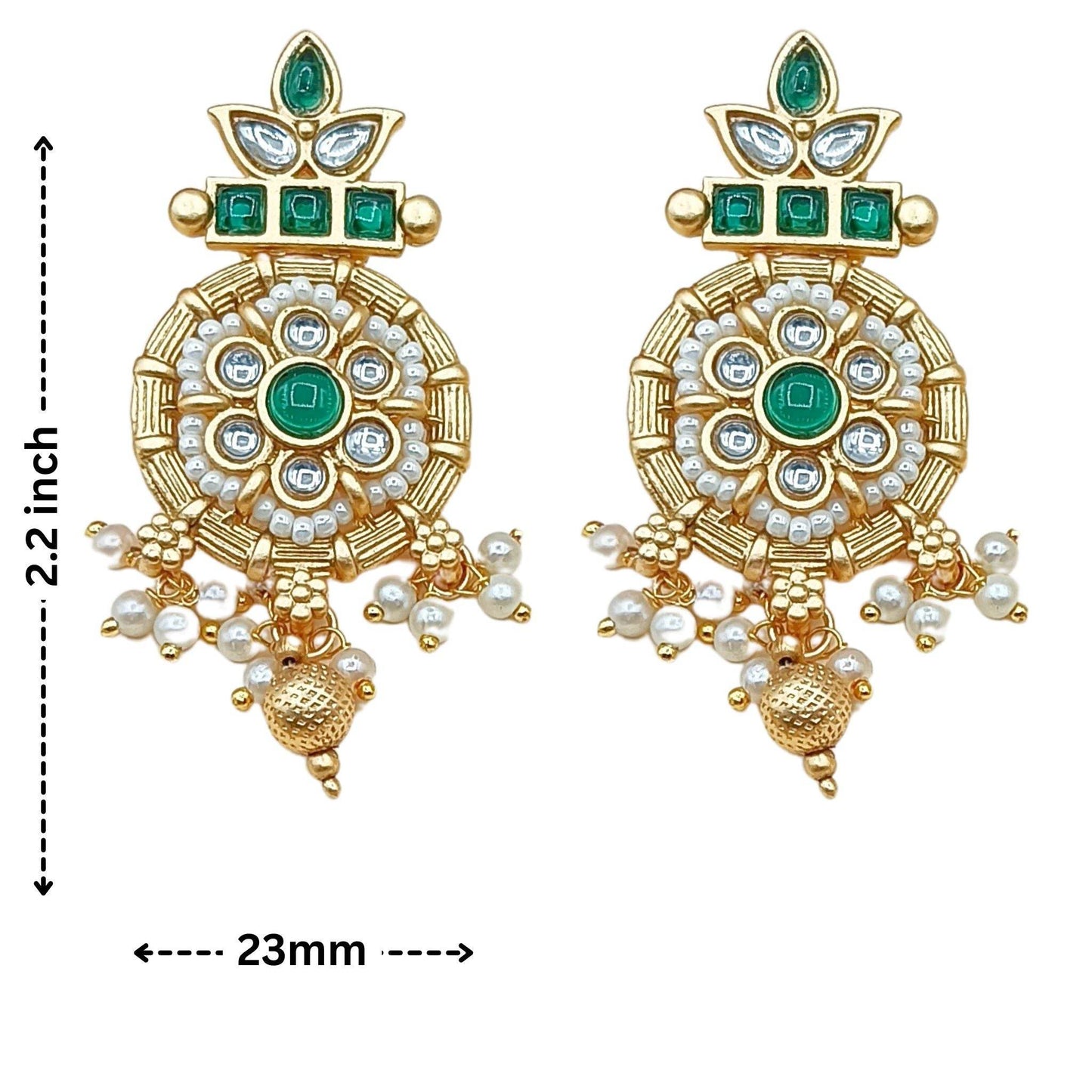 MOHINI Rajwadi Earrings - Nandai Jewels