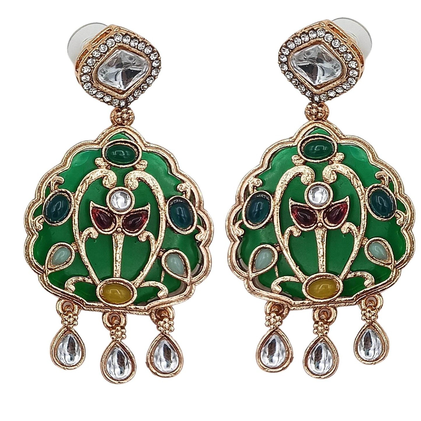 Rajwadi Kundan Necklace Set for Her, Bridal Jewellery Set for Wedding Gift, Indian Traditional Jewellery, Ethnic Festive Wear,. - Nandai Jewels