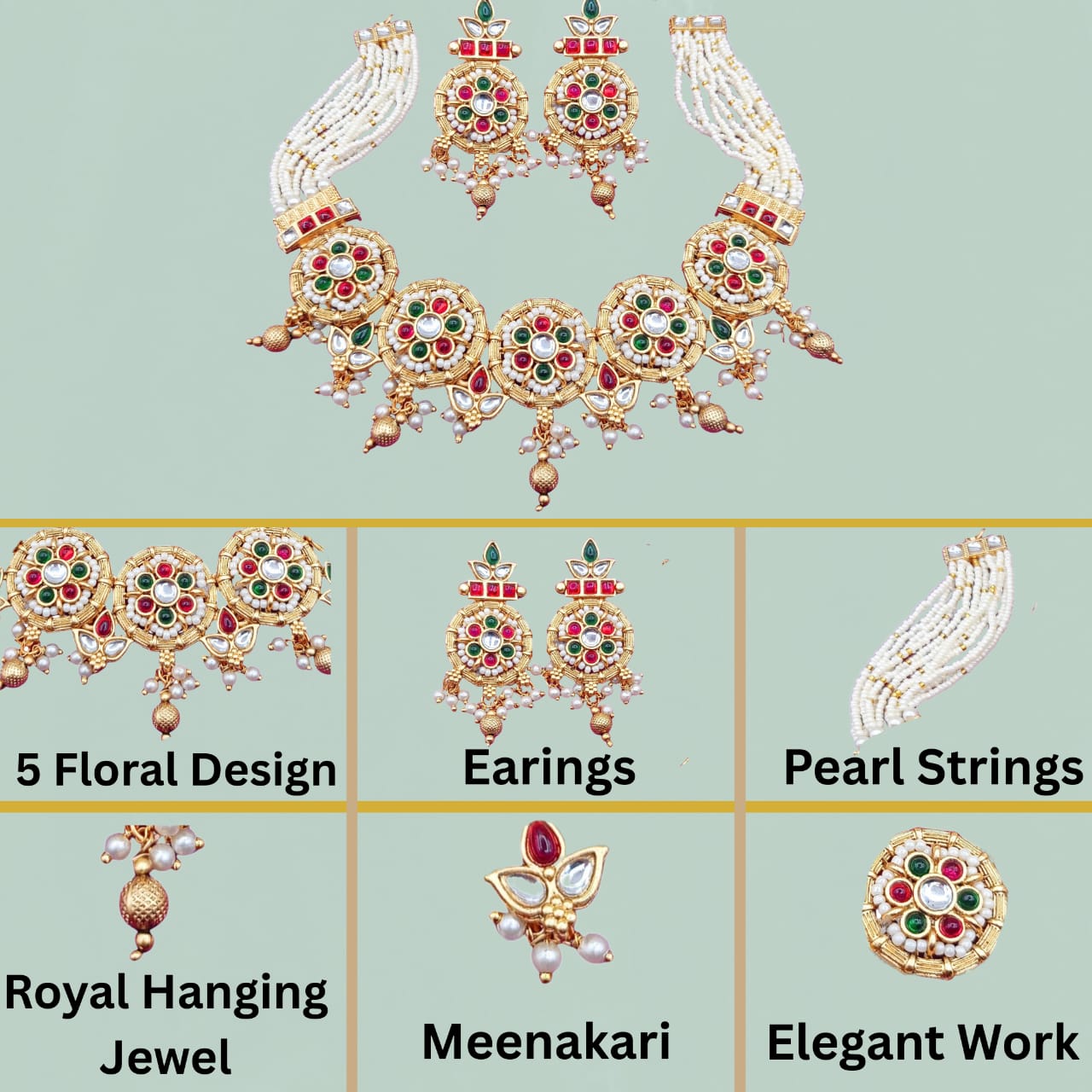 Mohini Rajwadi Necklace Set