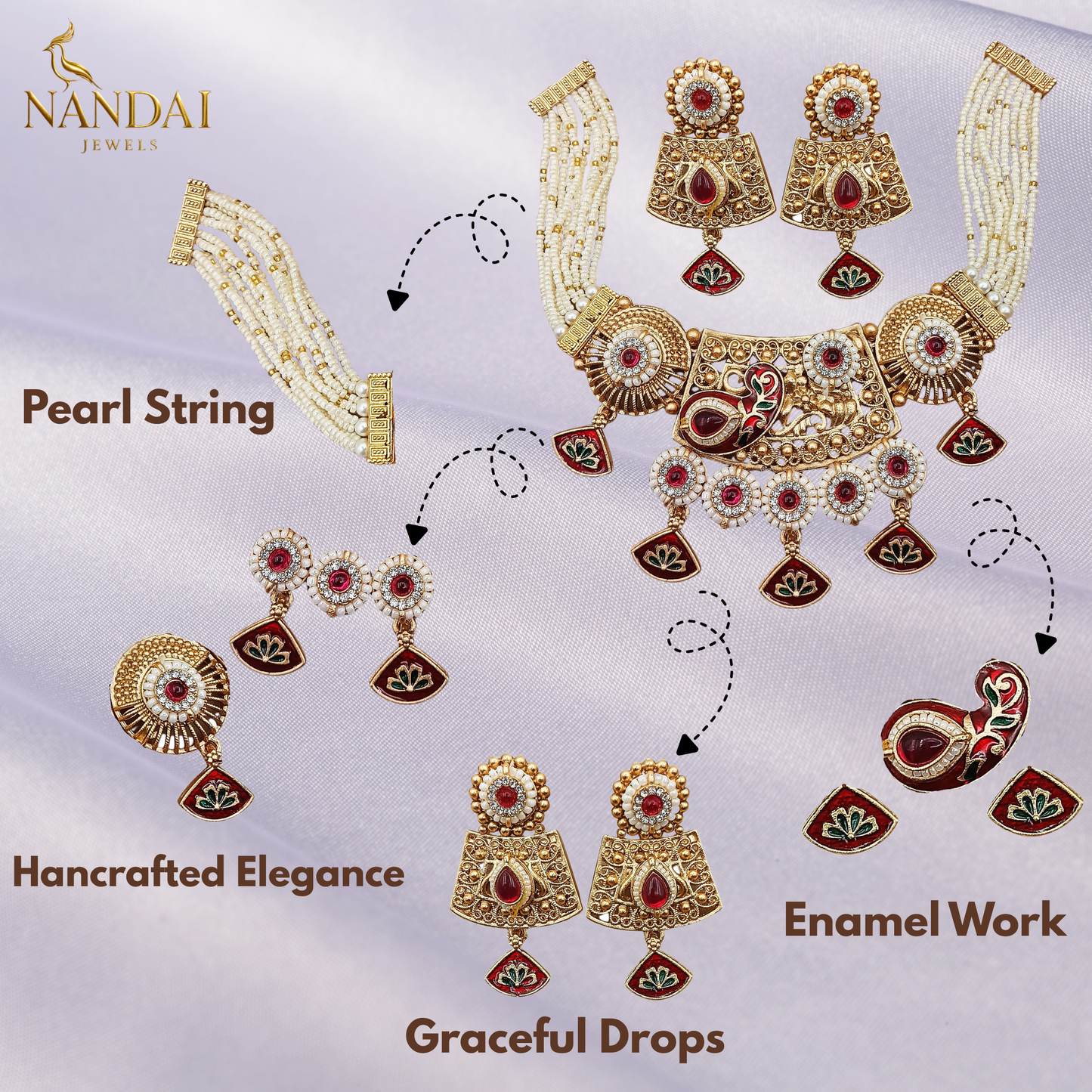 Tripti Rajwadi Necklace Set with Meenakari Design | Royal Rajputi Collection Jewelry for Women