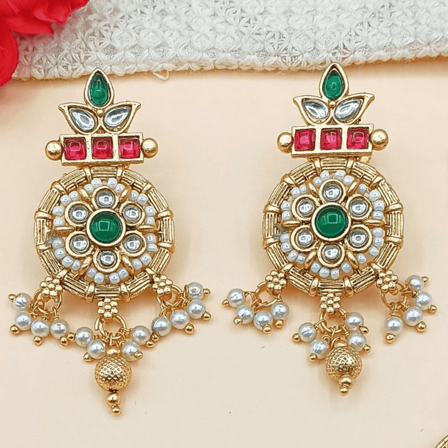 MOHINI Rajwadi Earrings - Nandai Jewels