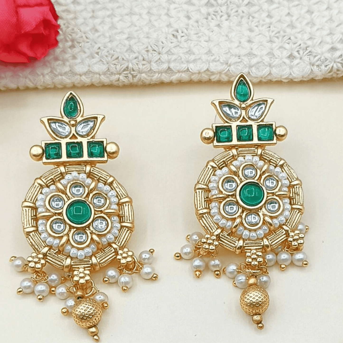 MOHINI Rajwadi Earrings - Nandai Jewels