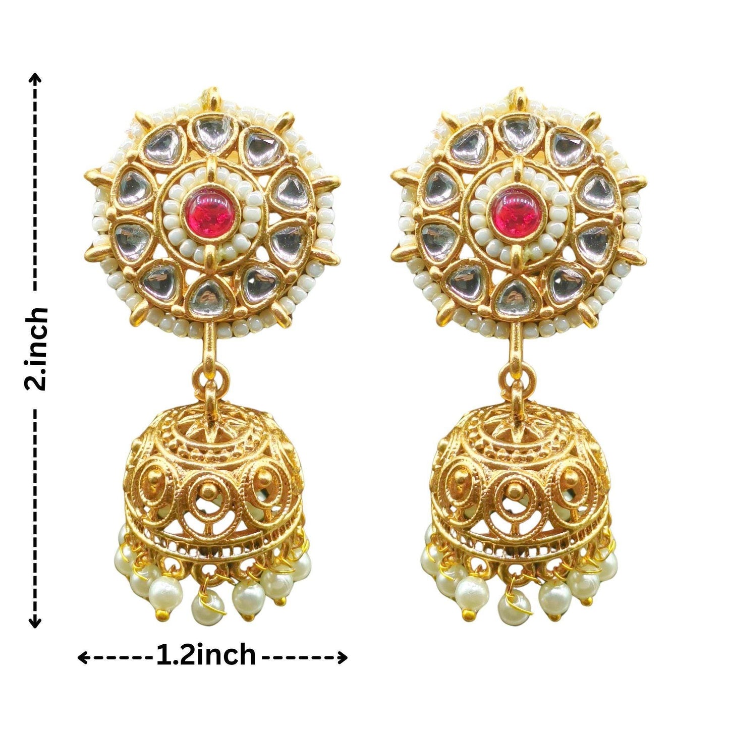 Aditi Rajwadi Necklace Set, Rajputi Bridal Jewellery, Kundan Choker Design, Indian Traditional Jewellery, Ethnic Gift for Women. - Nandai Jewels
