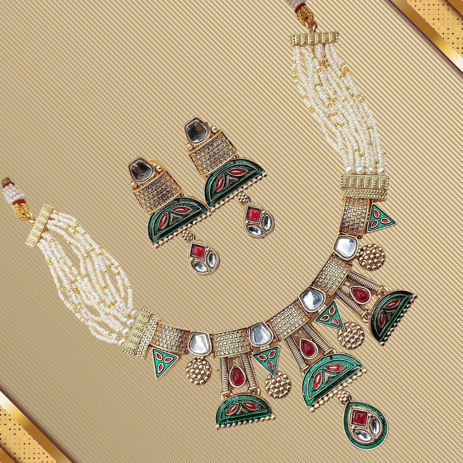 Punjabi Bridal Jewelry Set Traditional Wedding Elegance - Nandai Jewels