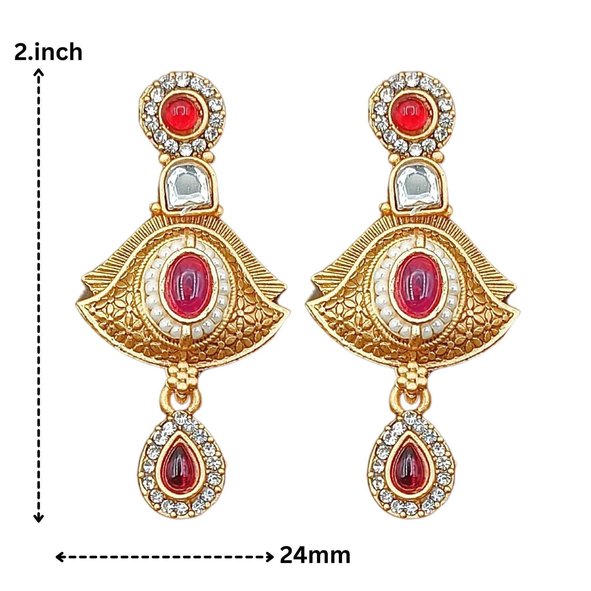 Mehak Rajputi Meenakari Necklace Set - Nandai Jewels