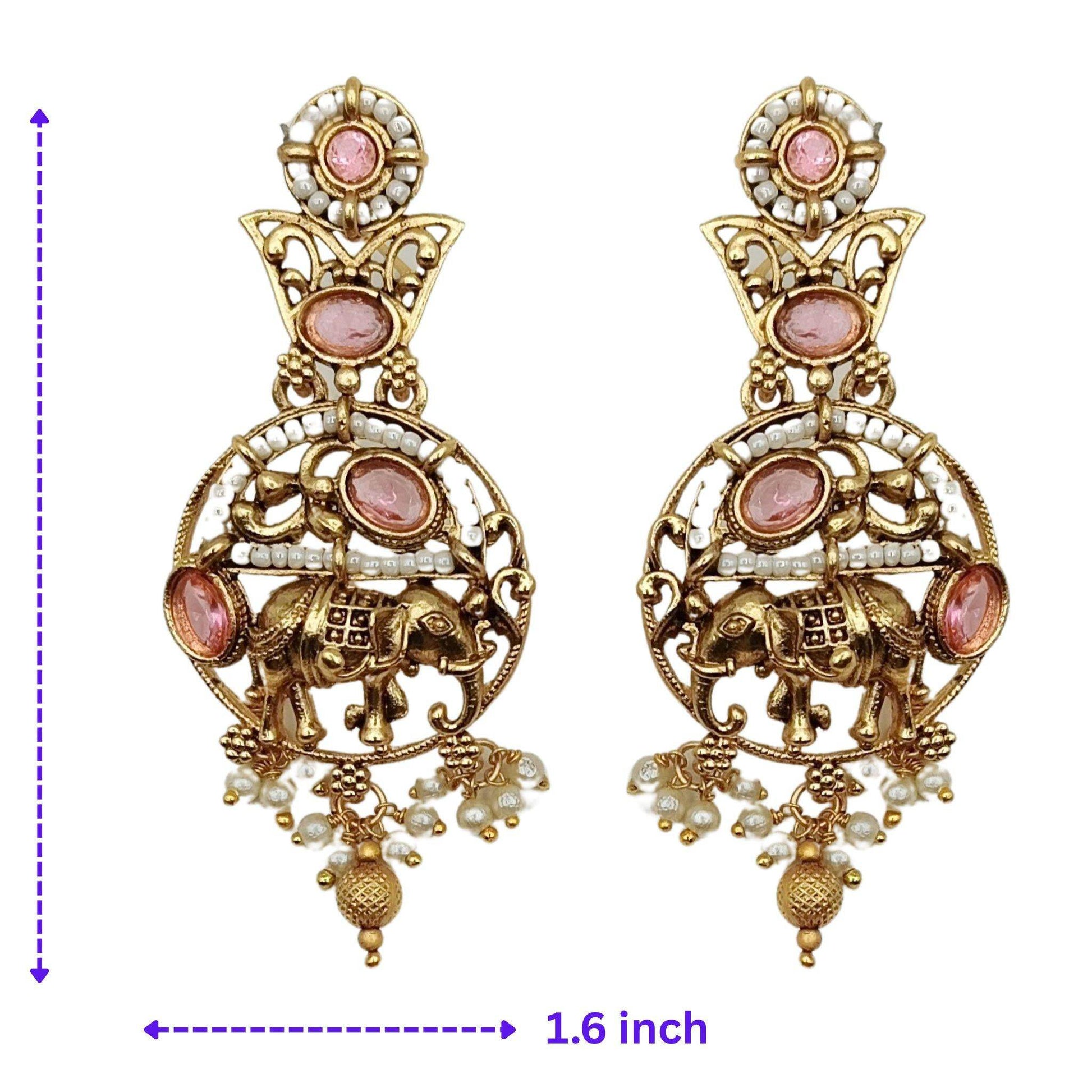 Rajputi Elephant Necklace Set - Nandai Jewels