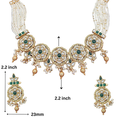 Mohini Rajwadi Necklace Set - Nandai Jewels