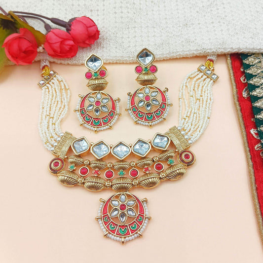 Rashmika Rajwadi Meena Jewelry set - Nandai Jewels