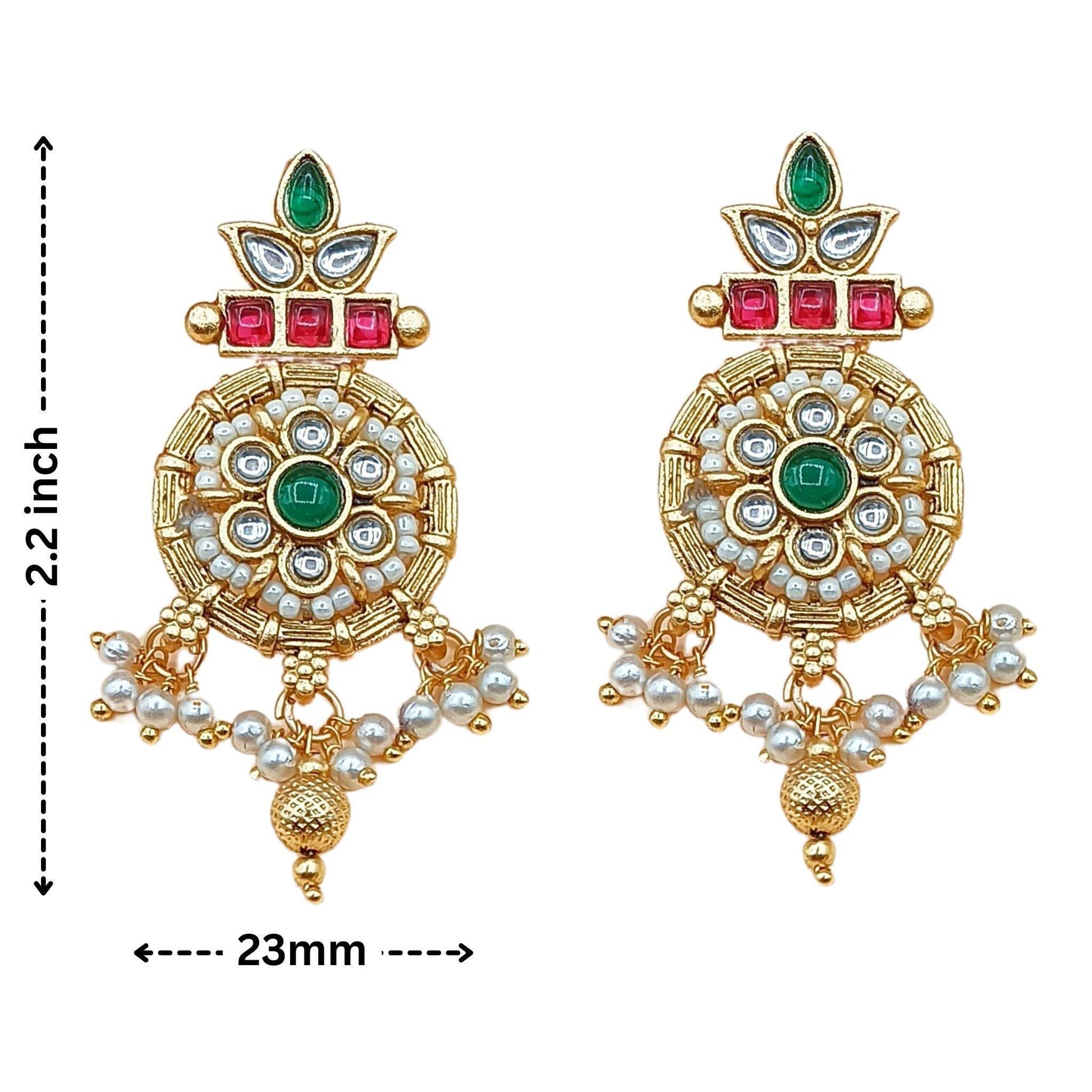 MOHINI Rajwadi Earrings - Nandai Jewels