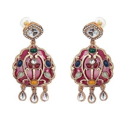 Rajwadi Kundan Necklace Set for Her, Bridal Jewellery Set for Wedding Gift, Indian Traditional Jewellery, Ethnic Festive Wear,. - Nandai Jewels