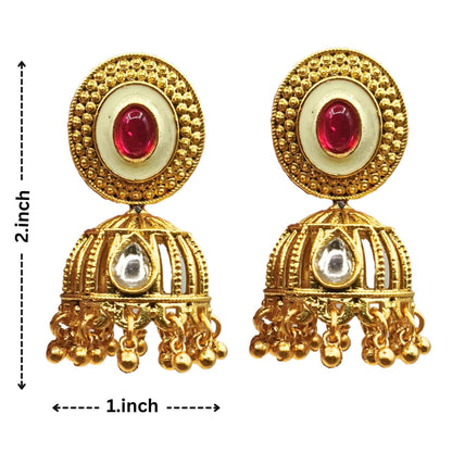 Rajputi Choker Necklace Set, Rajwadi Kundan Jewellery, Indian Traditional Jewellery, Bridal Wear Accessory, Gift for Women. - Nandai Jewels