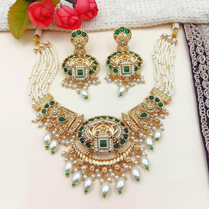 Saloni Rajwadi Necklace Set - Nandai Jewels