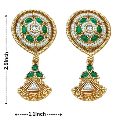 Rajwadi choker set, rajputi jewellery, indian traditional jewellery, kundan design, meenakari work, gift for women - Nandai Jewels