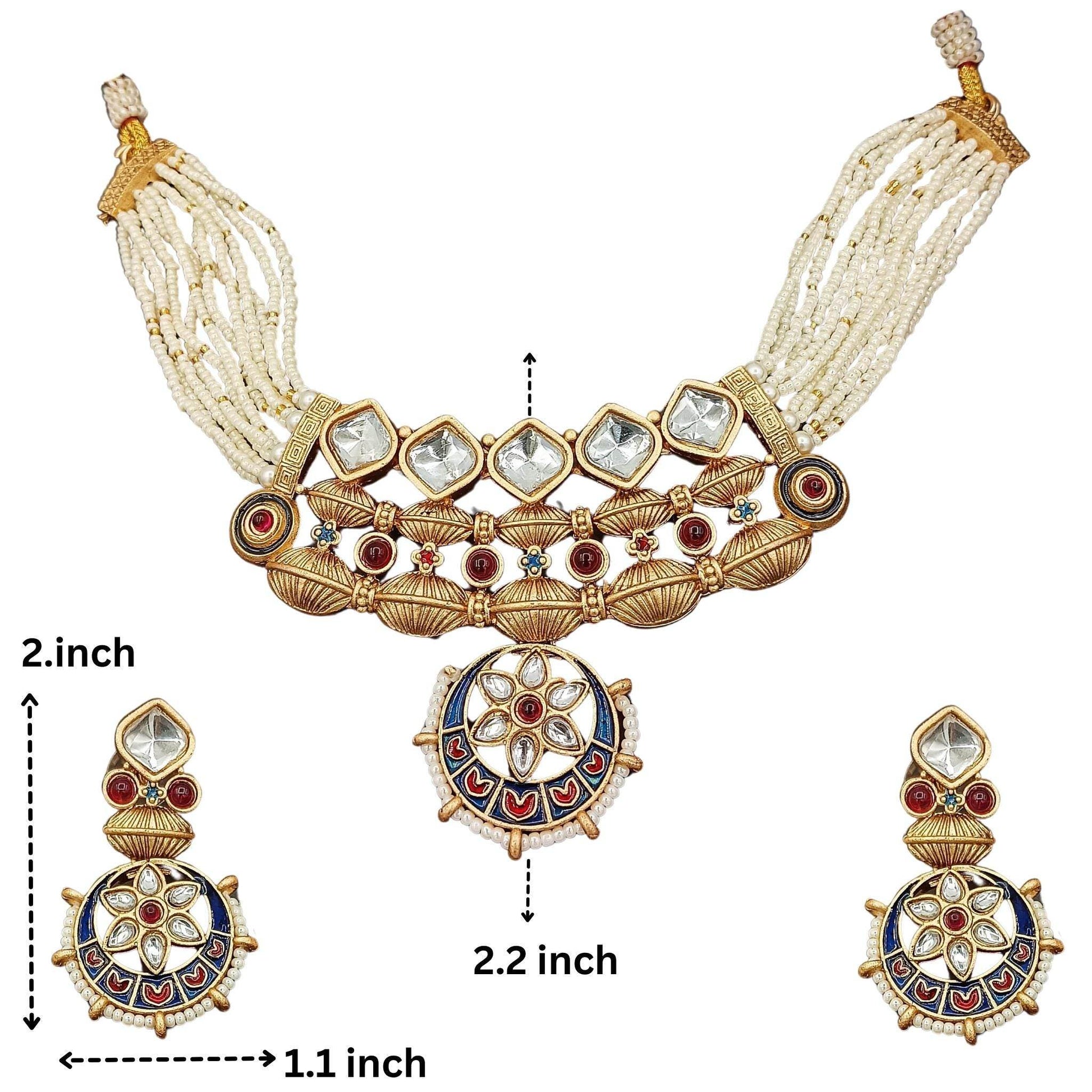 Rashmika Rajwadi Meena Jewelry set - Nandai Jewels