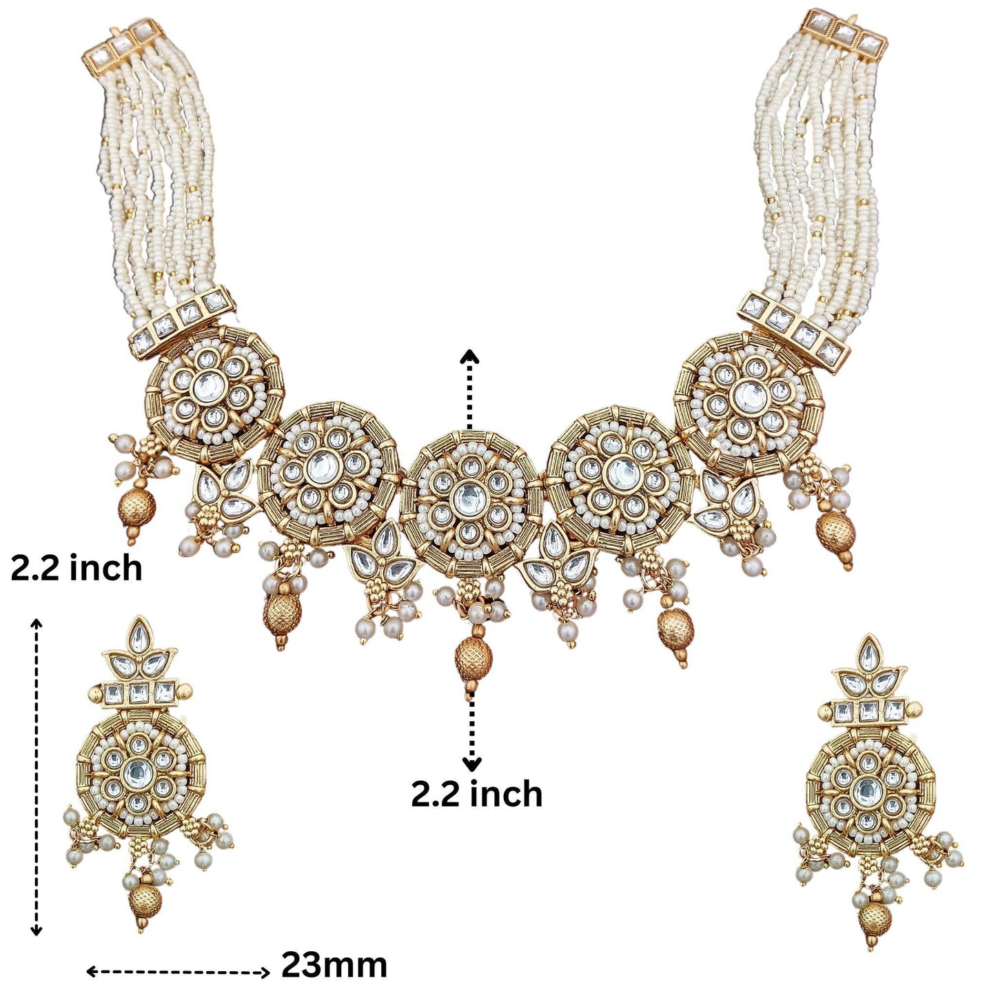 Mohini Rajwadi Necklace Set - Nandai Jewels