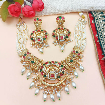 Saloni Rajwadi Necklace Set - Nandai Jewels