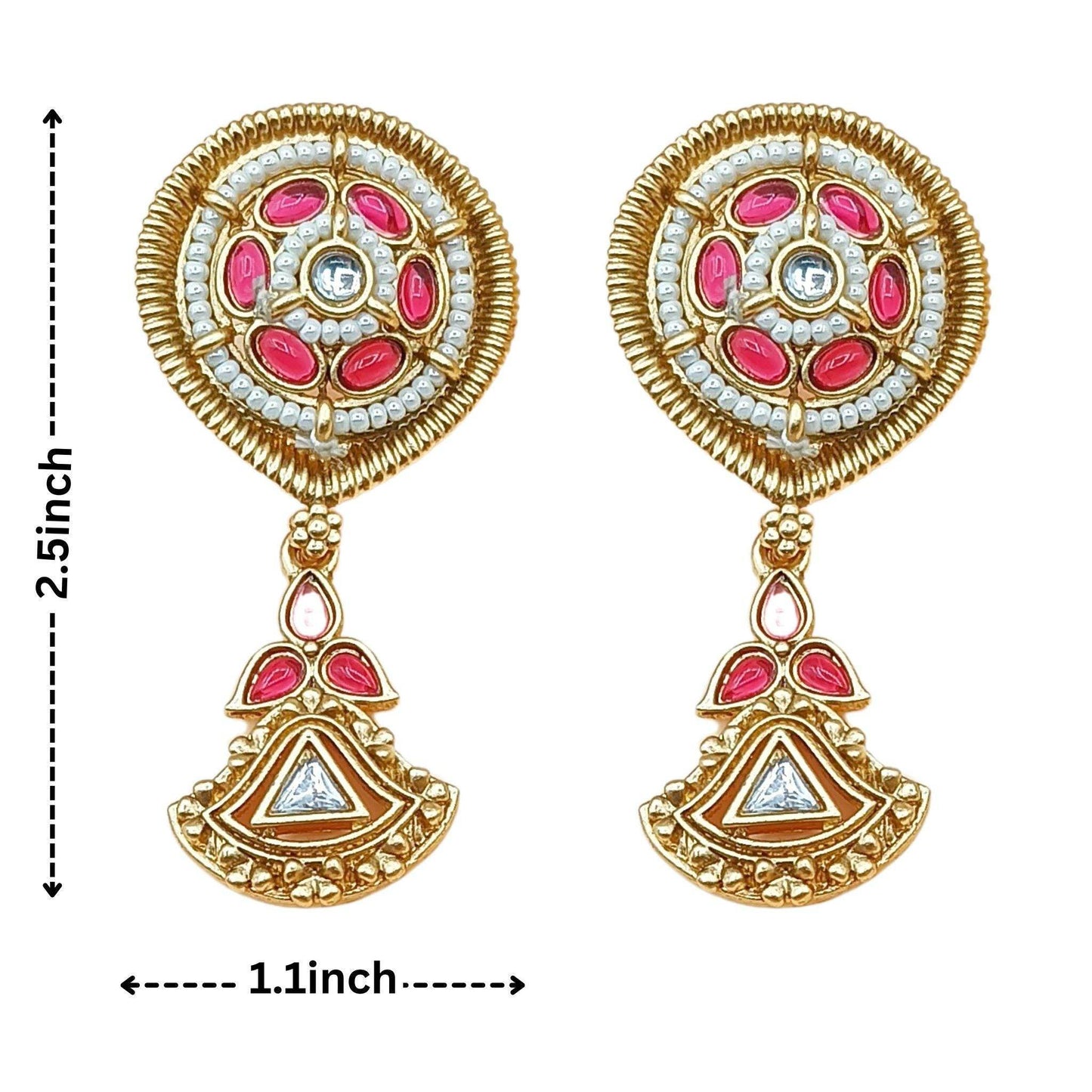 Rajwadi choker set, rajputi jewellery, indian traditional jewellery, kundan design, meenakari work, gift for women - Nandai Jewels