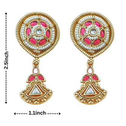 Rajwadi choker set, rajputi jewellery, indian traditional jewellery, kundan design, meenakari work, gift for women - Nandai Jewels