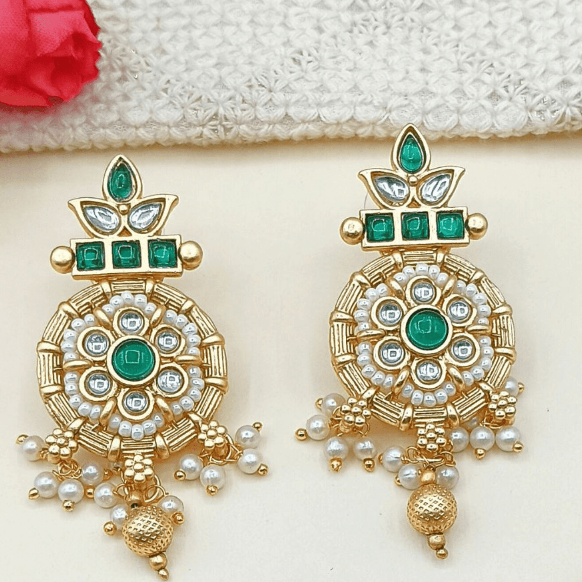 MOHINI Rajwadi Earrings - Nandai Jewels