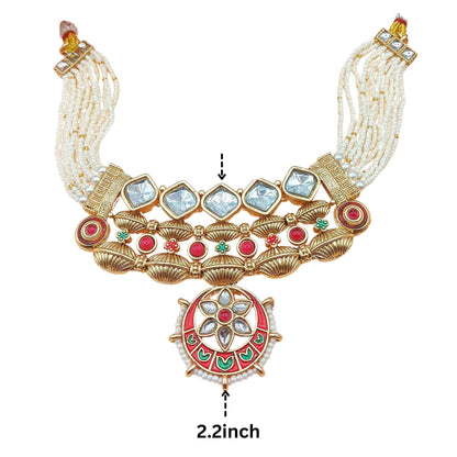 Rashmika Rajwadi Meena Jewelry set - Nandai Jewels