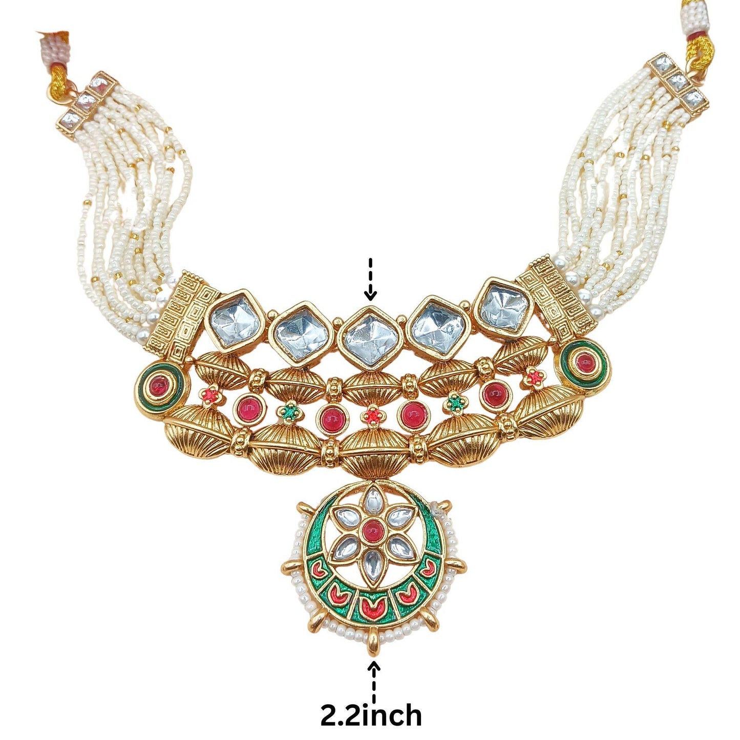 Rashmika Rajwadi Meena Jewelry set - Nandai Jewels