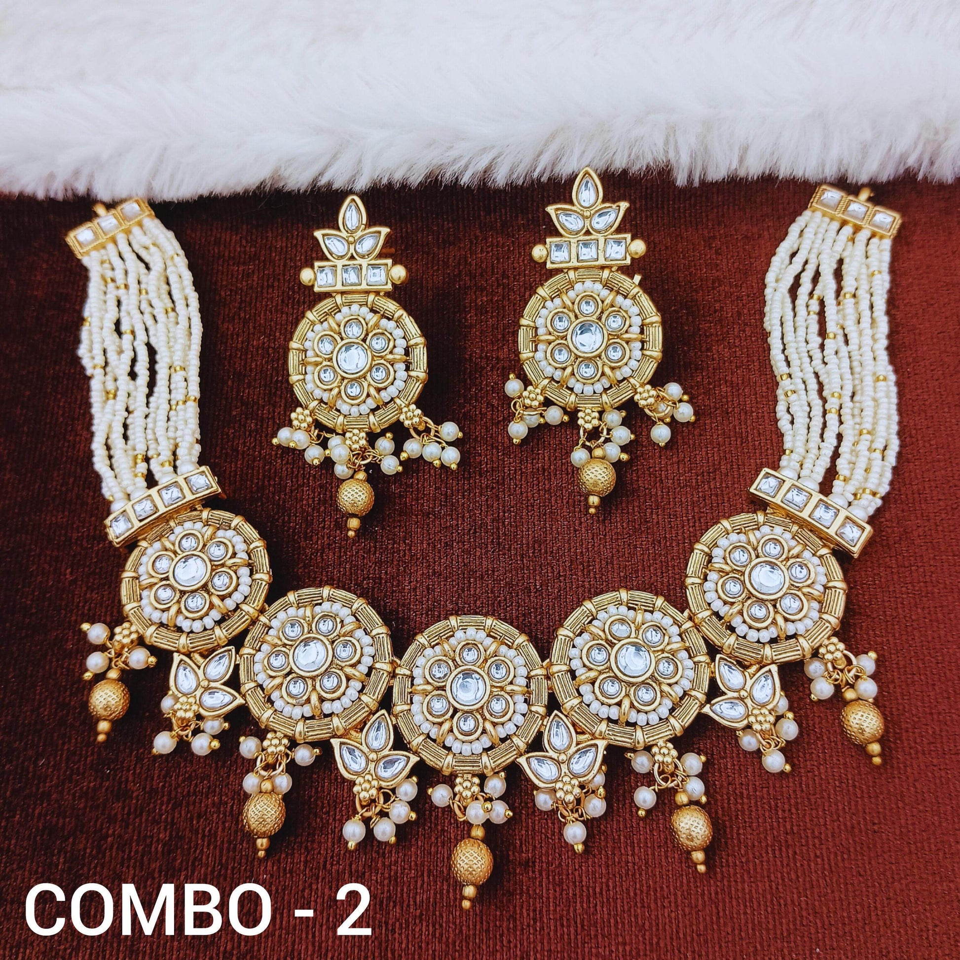 Rajputi Choker Necklace Set with Traditional Royal Design - Nandai Jewels