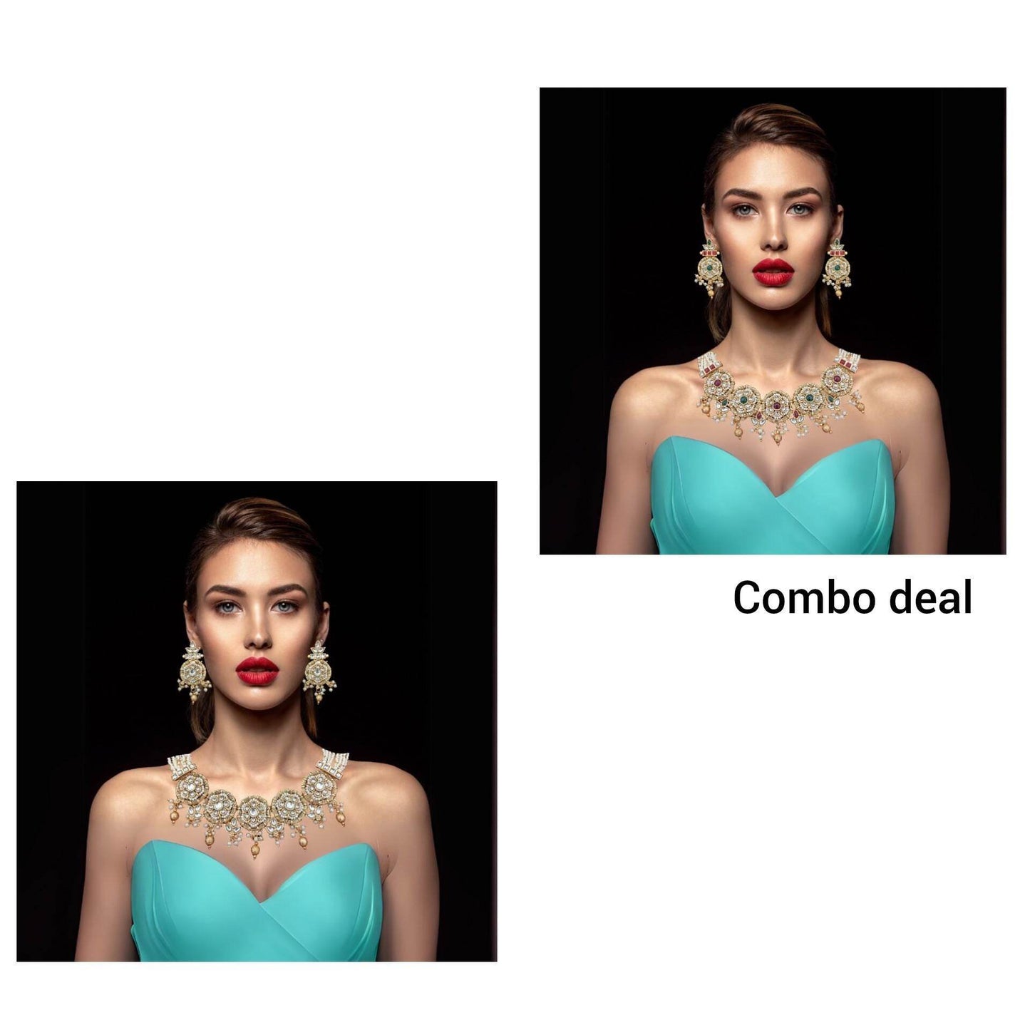 Rajputi Choker Necklace Set with Traditional Royal Design - Nandai Jewels