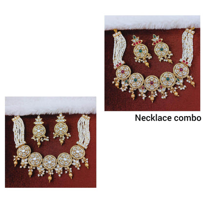 Rajputi Choker Necklace Set with Traditional Royal Design - Nandai Jewels