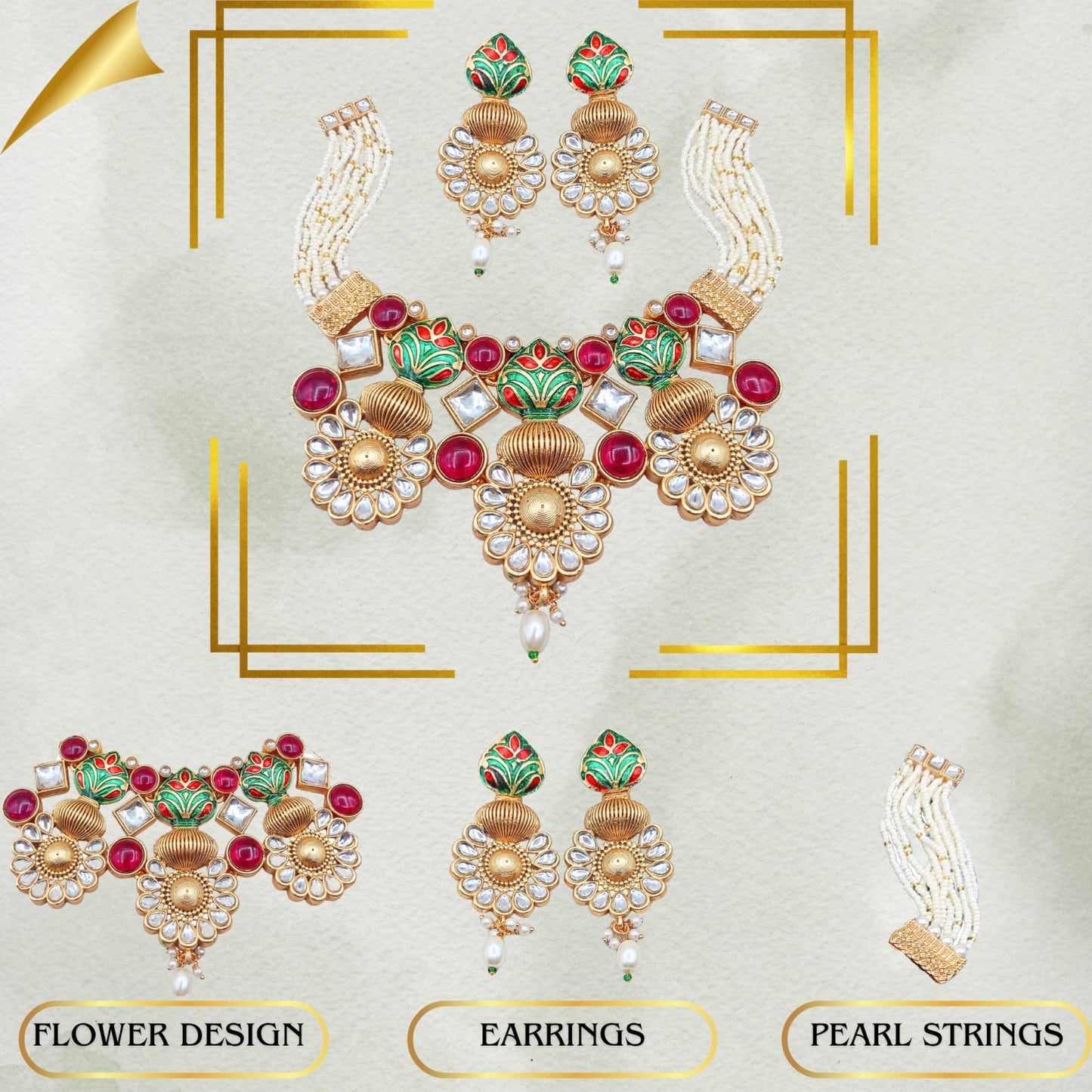 Sonakshi Hasadi Necklace Set, Rajputi Jewellery, Rajwadi Bridal Set, Indian Traditional Jewellery, Gift for Women.