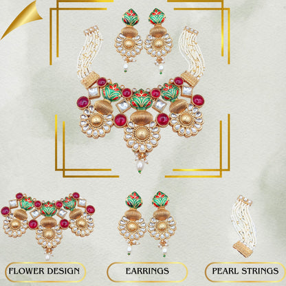 Sonakshi Hasadi Necklace Set, Rajputi Jewellery, Rajwadi Bridal Set, Indian Traditional Jewellery, Gift for Women.
