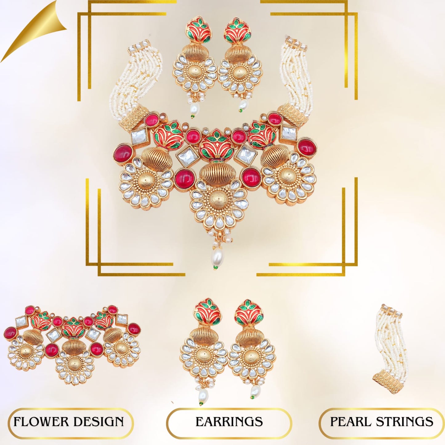 Sonakshi Hasadi Necklace Set, Rajputi Jewellery, Rajwadi Bridal Set, Indian Traditional Jewellery, Gift for Women.