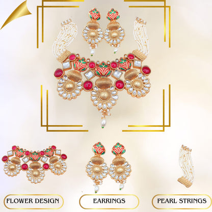 Sonakshi Hasadi Necklace Set, Rajputi Jewellery, Rajwadi Bridal Set, Indian Traditional Jewellery, Gift for Women.