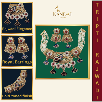 Tripti Rajwadi Necklace Set with Meenakari Design | Royal Rajputi Collection Jewelry for Women
